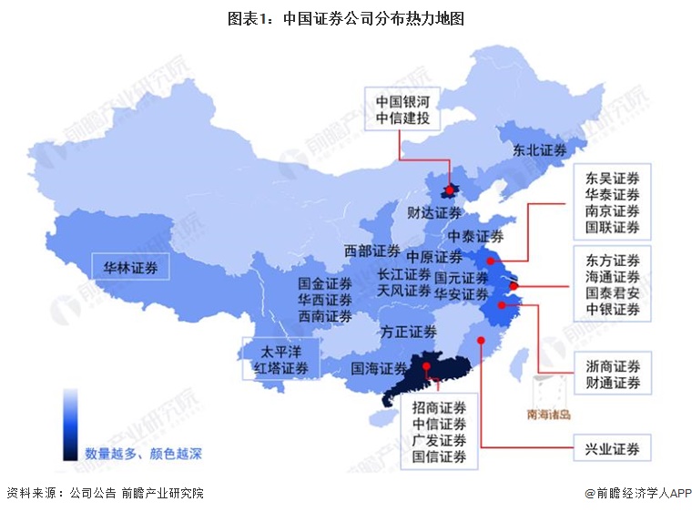 2023年中国证券行业区域市场现状分析 广东省发展态势好【组图】